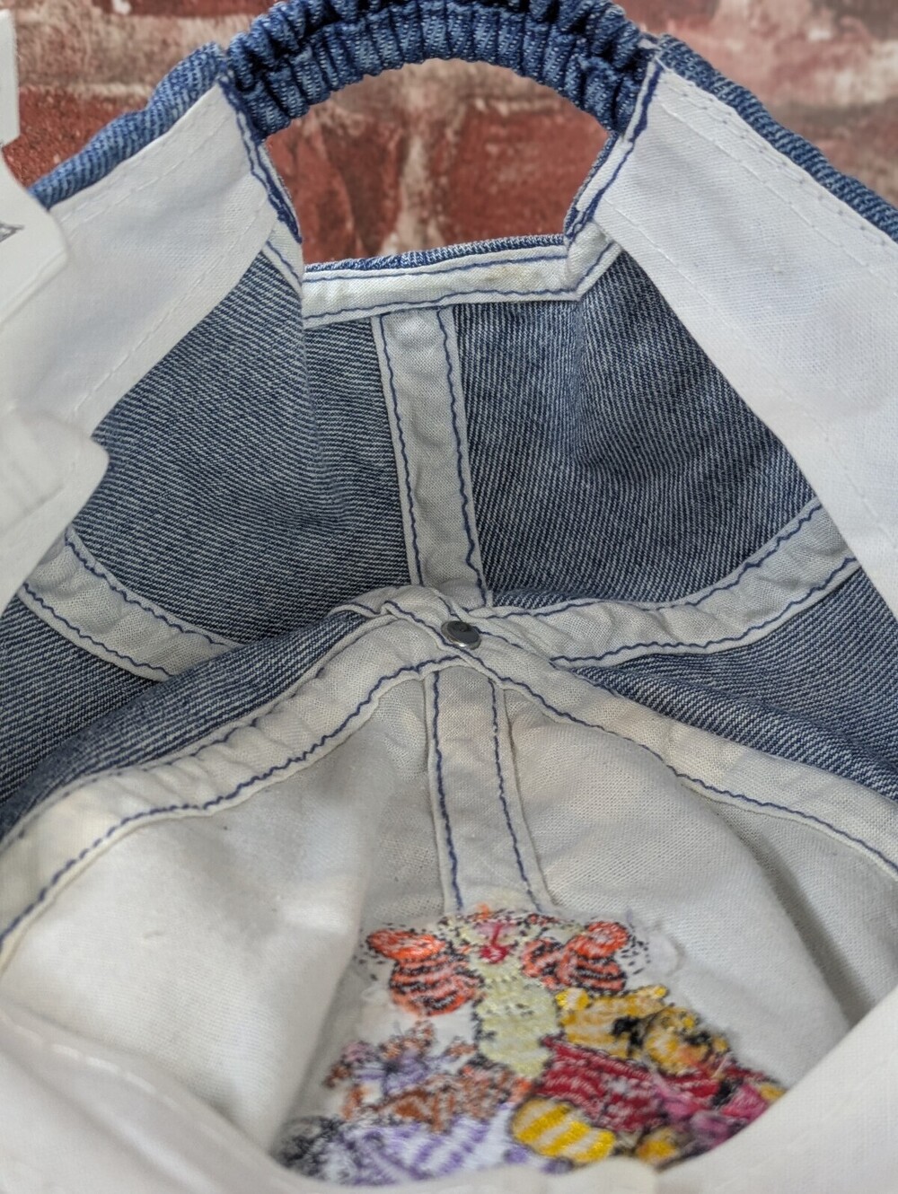 Disney Winnie the Pooh Vintage Fitted Denim Baseball Hat Girls Size 4 6X - Picture 9 of 9